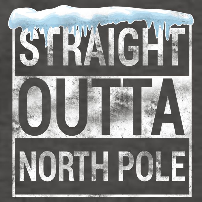 Straight Outta North Pole Funny Christmas Vector Backpack