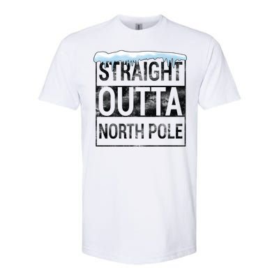 Straight Outta North Pole Funny Christmas Softstyle® CVC T-Shirt