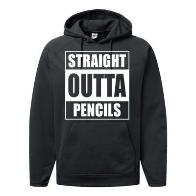 Straight Outta Pencils Performance Fleece Hoodie