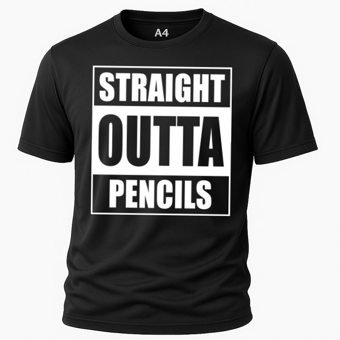 Straight Outta Pencils Cooling Performance Crew T-Shirt