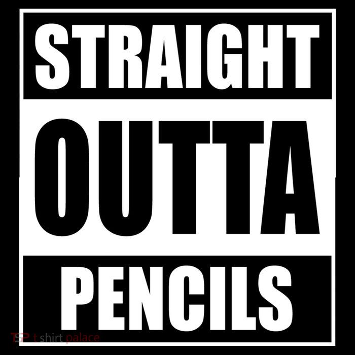 Straight Outta Pencils Drawstring Bag