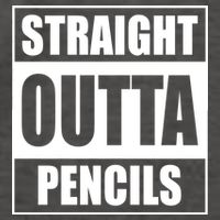 Straight Outta Pencils Vector Backpack