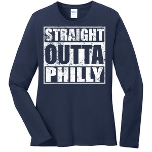 Straight Outta Philly Ladies Long Sleeve Shirt