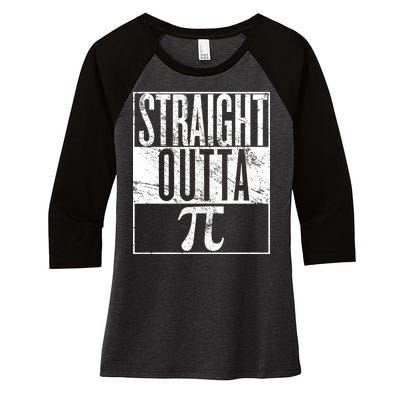 Straight Outta Pi Women's Tri-Blend 3/4-Sleeve Raglan Shirt