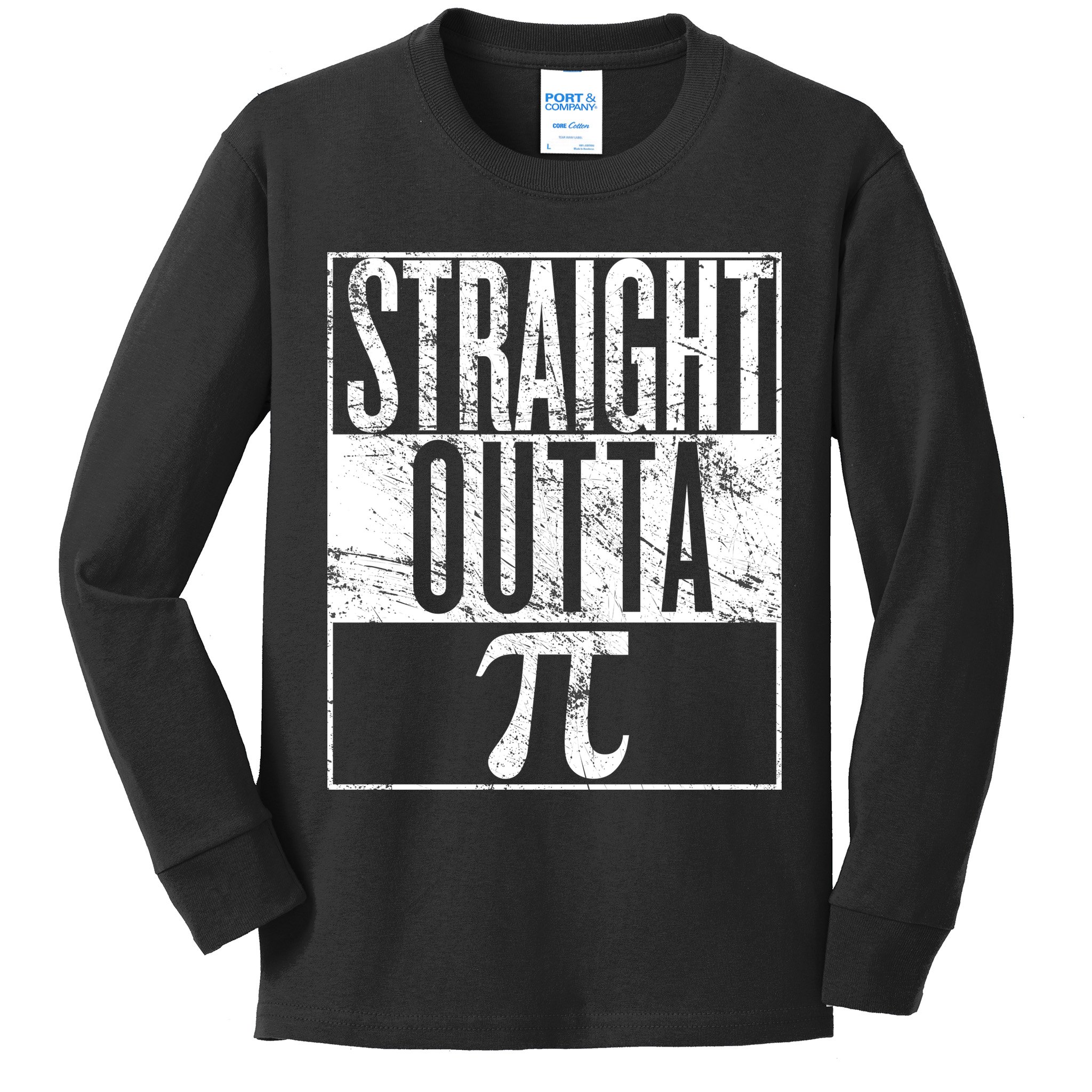 Straight Outta Pi Kids Long Sleeve Shirt