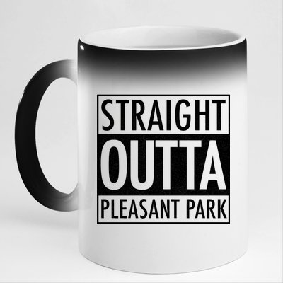 Straight Outta Pleasant Park 11oz Black Color Changing Mug