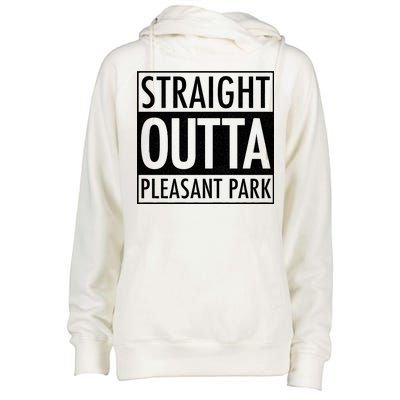 Straight Outta Pleasant Park Womens Funnel Neck Pullover Hood