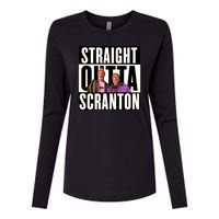 Straight Outta Scranton Womens Cotton Relaxed Long Sleeve T-Shirt