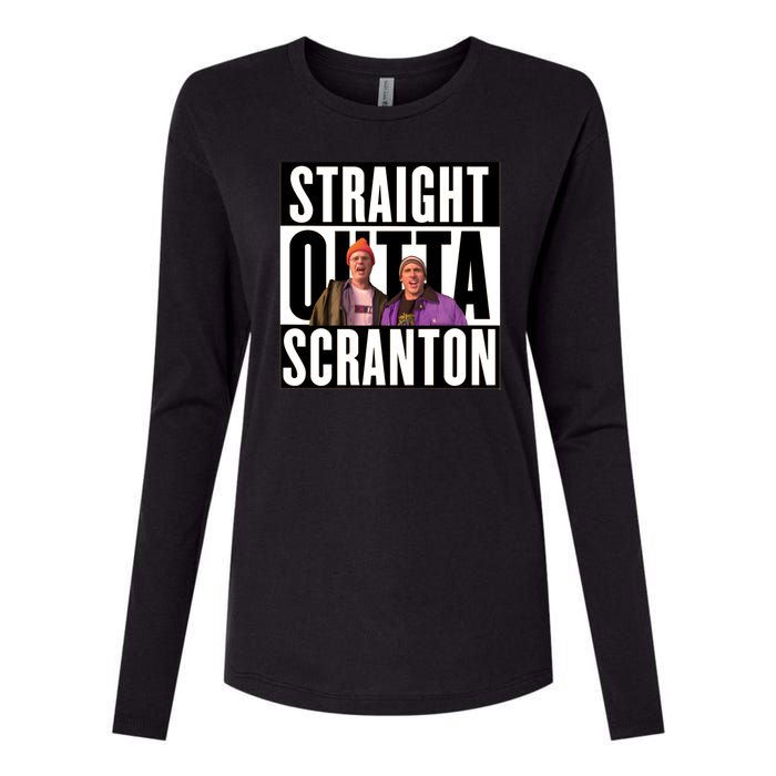 Straight Outta Scranton Womens Cotton Relaxed Long Sleeve T-Shirt