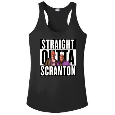 Straight Outta Scranton Ladies PosiCharge Competitor Racerback Tank