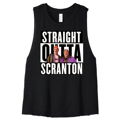 Straight Outta Scranton Women's Racerback Cropped Tank