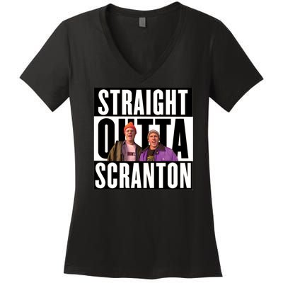 Straight Outta Scranton Women's V-Neck T-Shirt