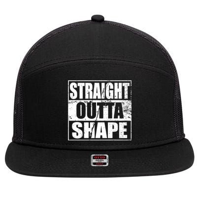 Straight Outta Shape 7 Panel Mesh Trucker Snapback Hat