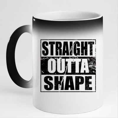 Straight Outta Shape 11oz Black Color Changing Mug