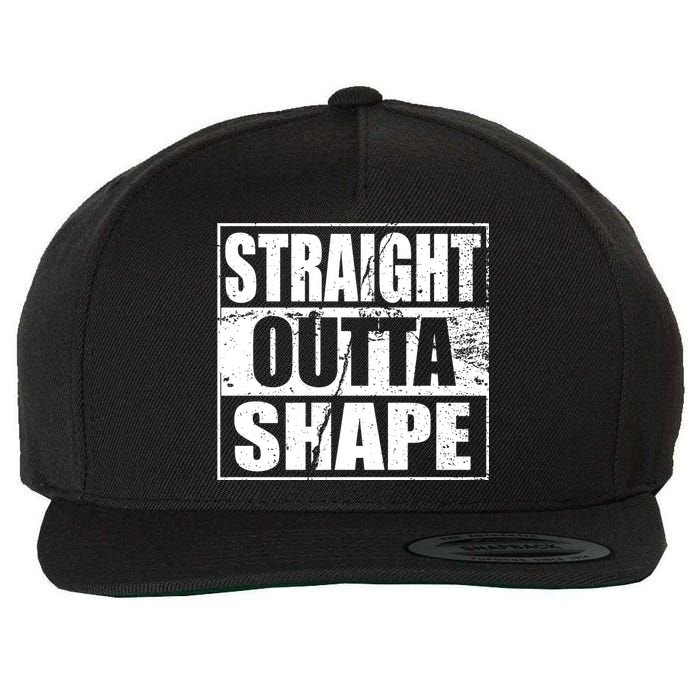 Straight Outta Shape Wool Snapback Cap