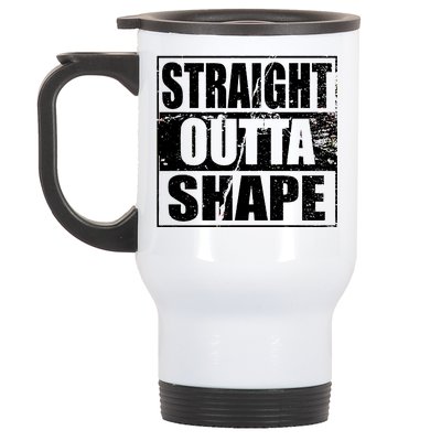 Straight Outta Shape Stainless Steel Travel Mug