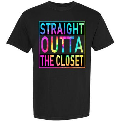 Straight Outta The Closet LGBT Rainbow Garment-Dyed Heavyweight T-Shirt