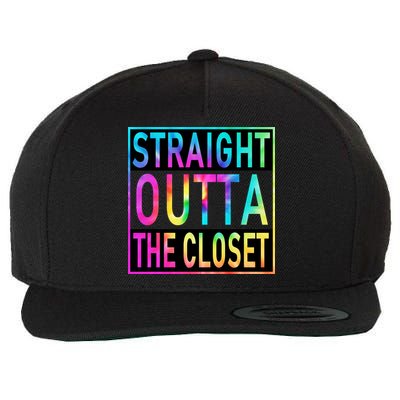 Straight Outta The Closet LGBT Rainbow Wool Snapback Cap