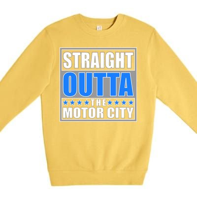 Straight Outta The Motor City Detroit, Michigan Premium Crewneck Sweatshirt