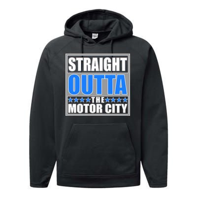 Straight Outta The Motor City Detroit, Michigan Performance Fleece Hoodie