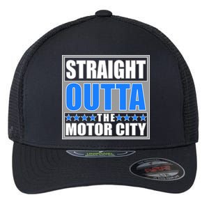 Straight Outta The Motor City Detroit, Michigan Flexfit Unipanel Trucker Cap