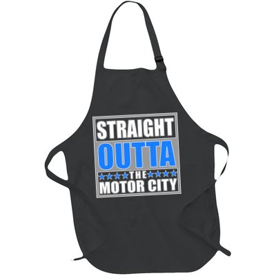 Straight Outta The Motor City Detroit, Michigan Full-Length Apron With Pockets