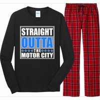 Straight Outta The Motor City Detroit, Michigan Long Sleeve Pajama Set