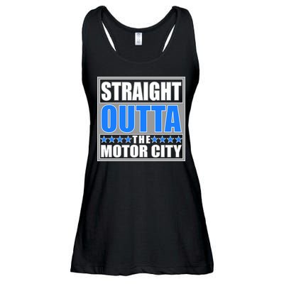 Straight Outta The Motor City Detroit, Michigan Ladies Essential Flowy Tank