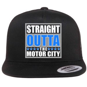 Straight Outta The Motor City Detroit, Michigan Flat Bill Trucker Hat