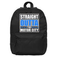 Straight Outta The Motor City Detroit, Michigan 16 in Basic Backpack