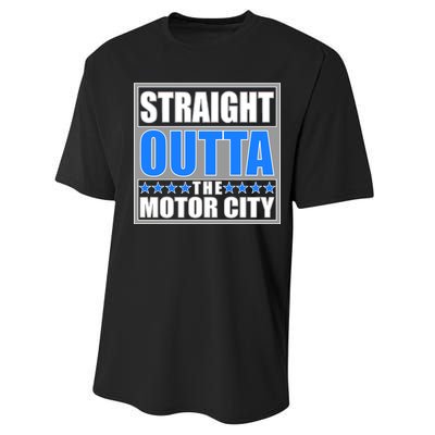 Straight Outta The Motor City Detroit, Michigan Performance Sprint T-Shirt