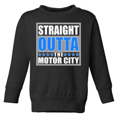 Straight Outta The Motor City Detroit, Michigan Toddler Sweatshirt