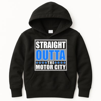 Straight Outta The Motor City Detroit, Michigan Kids Hoodie