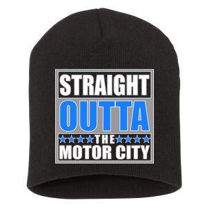 Straight Outta The Motor City Detroit, Michigan Short Acrylic Beanie