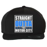 Straight Outta The Motor City Detroit, Michigan Wool Snapback Cap