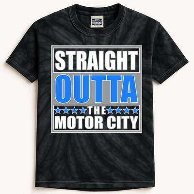 Straight Outta The Motor City Detroit, Michigan Kids Tie-Dye T-Shirt