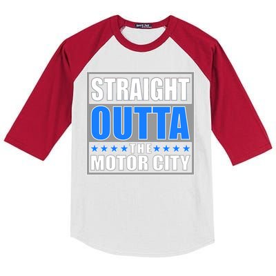 Straight Outta The Motor City Detroit, Michigan Kids Colorblock Raglan Jersey