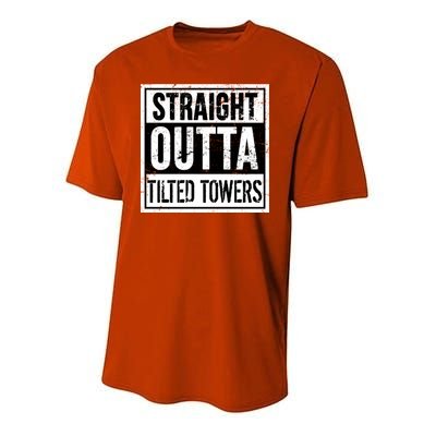 Straight Outta Tilted Towers Youth Performance Sprint T-Shirt