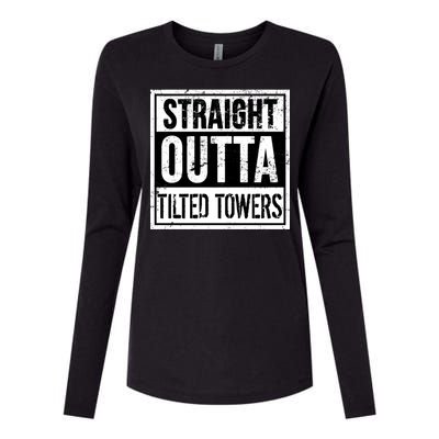 Straight Outta Tilted Towers Womens Cotton Relaxed Long Sleeve T-Shirt