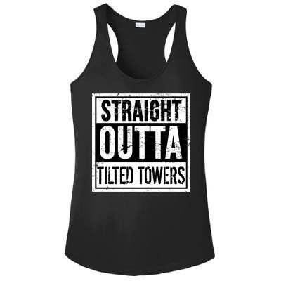 Straight Outta Tilted Towers Ladies PosiCharge Competitor Racerback Tank