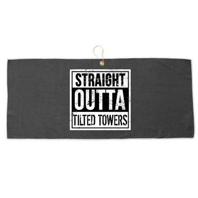 Straight Outta Tilted Towers Large Microfiber Waffle Golf Towel