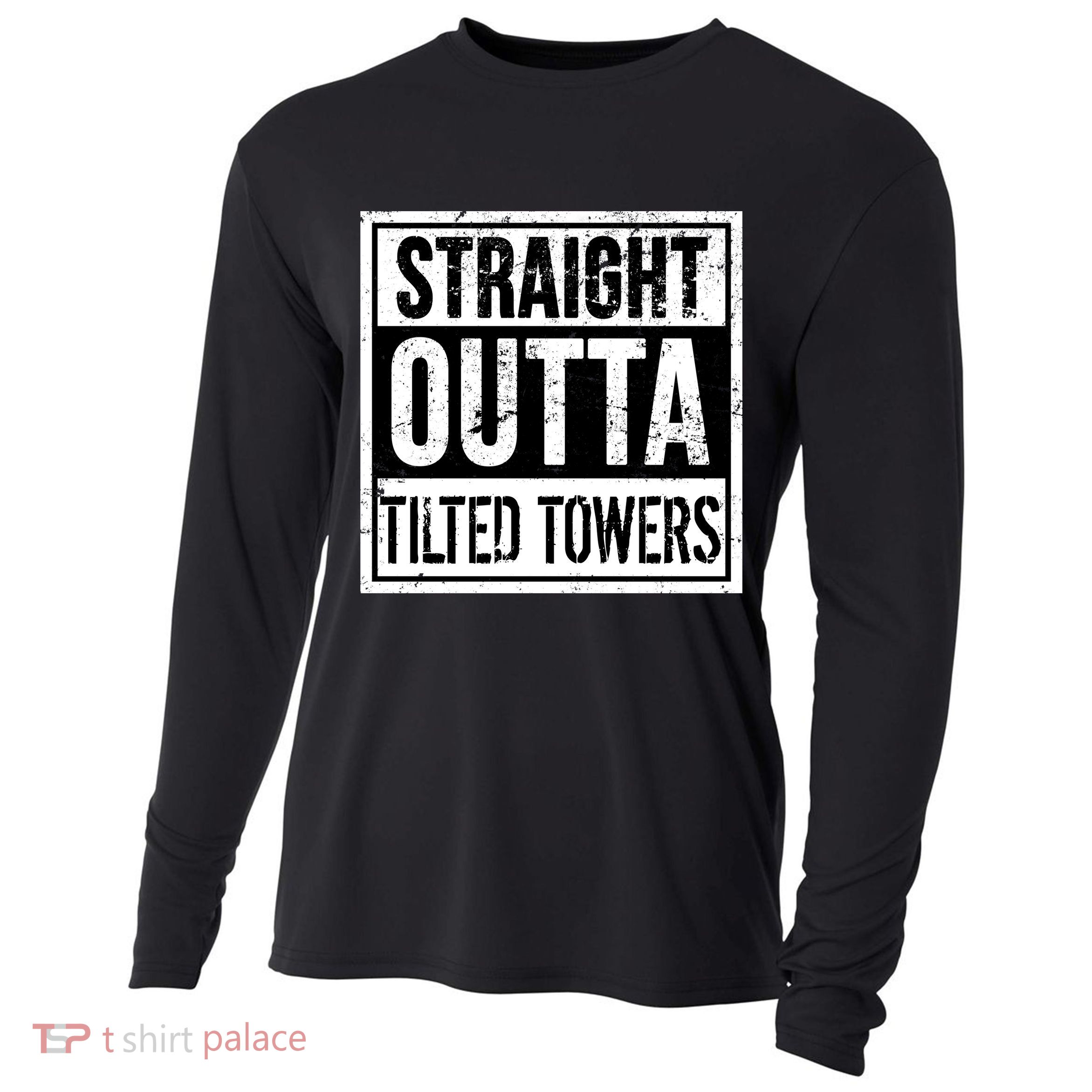 Straight Outta Tilted Towers Cooling Performance Long Sleeve Crew