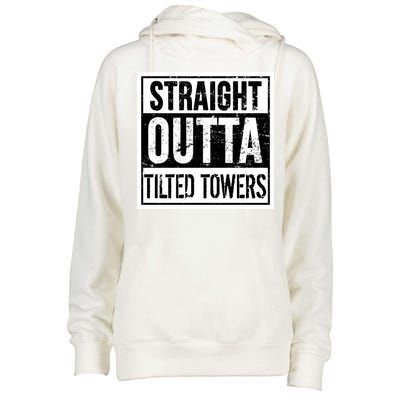 Straight Outta Tilted Towers Womens Funnel Neck Pullover Hood