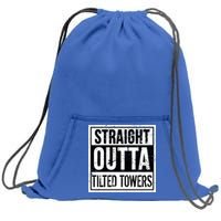 Straight Outta Tilted Towers Sweatshirt Cinch Pack Bag