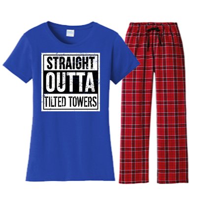 Straight Outta Tilted Towers Women's Flannel Pajama Set