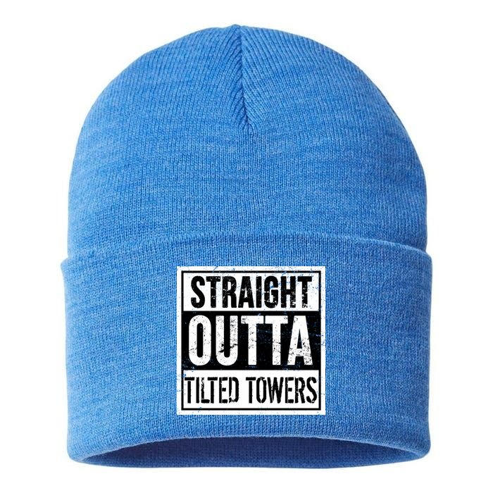 Straight Outta Tilted Towers Sustainable Knit Beanie