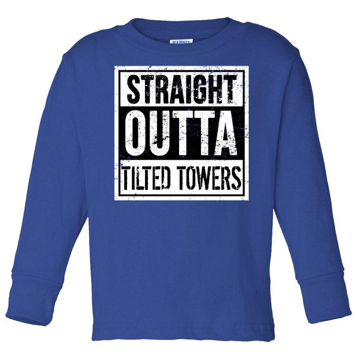 Straight Outta Tilted Towers Toddler Long Sleeve Shirt