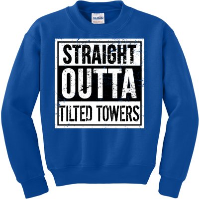 Straight Outta Tilted Towers Kids Sweatshirt