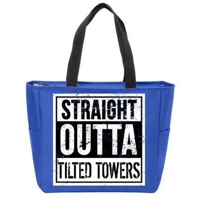 Straight Outta Tilted Towers Zip Tote Bag