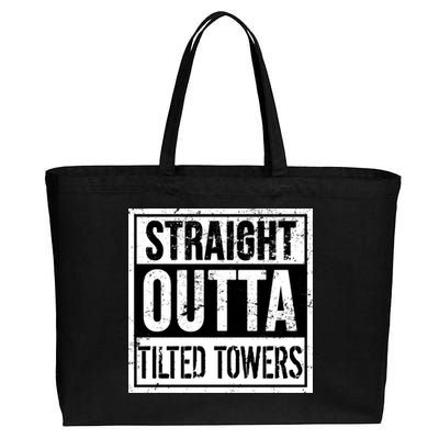 Straight Outta Tilted Towers Cotton Canvas Jumbo Tote